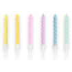 Picture of BIRTHDAY CANDLES CURLED PASTEL 8.5CM - 6 PACK